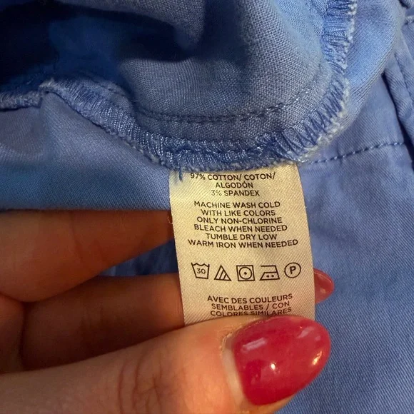 LOFT The Monroe 4 Inch Blue Chino Shorts Size 4 - Picture 5 of 6